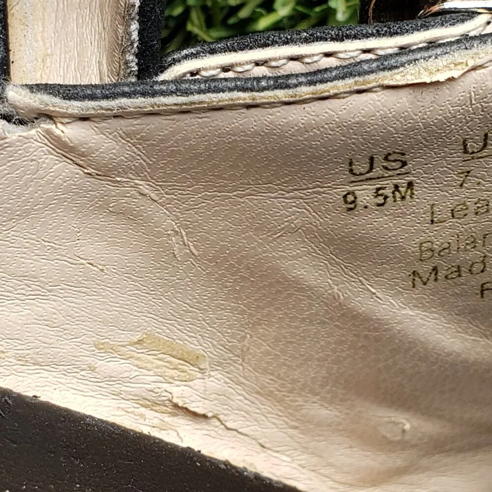 EUC DR. SCHOLL'S original collection leather platform big buckle (9.5) jet black